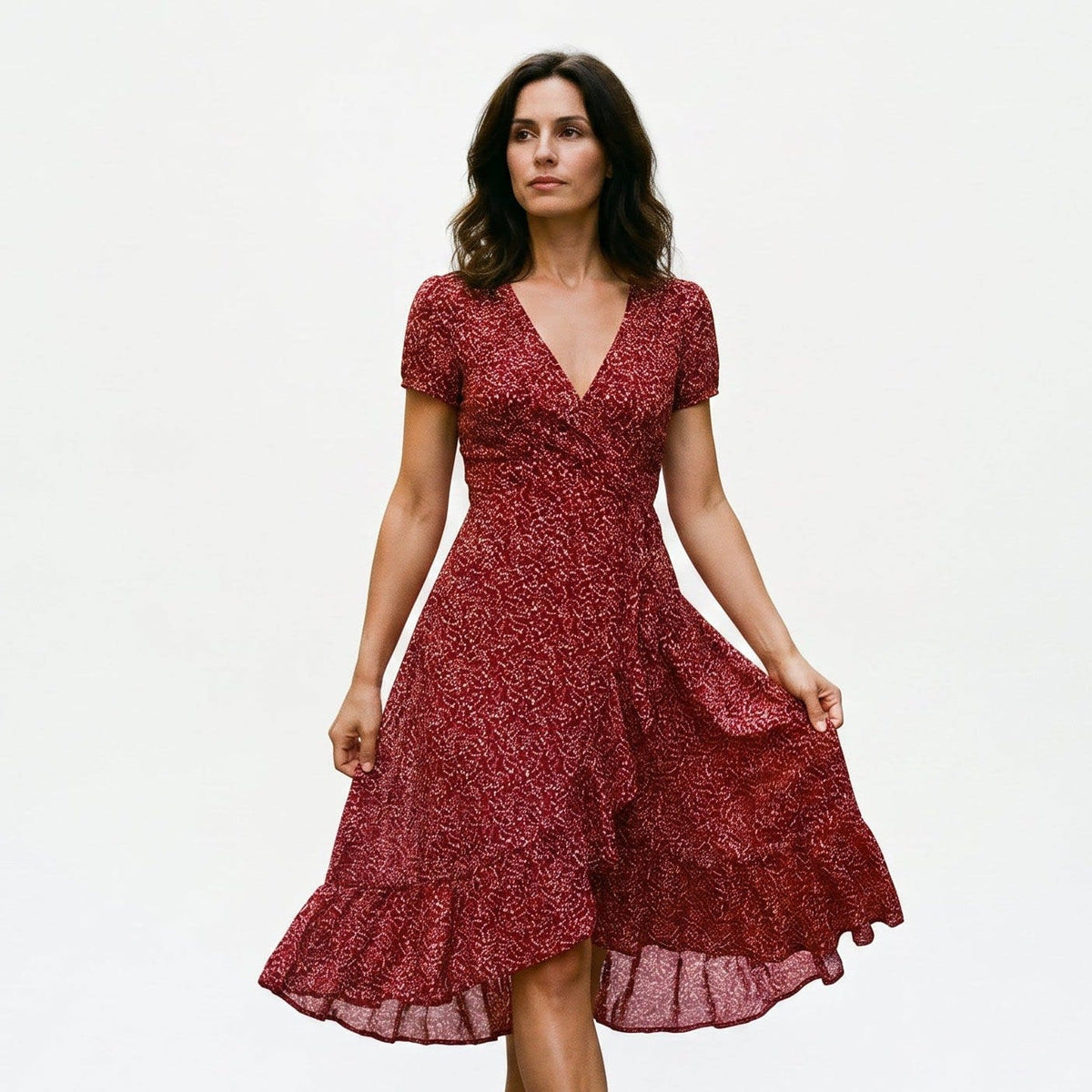 Johanna Floral Print A-Line Dress_3