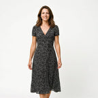 Johanna Floral Print A-Line Dress_5