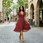 Johanna Floral Print A-Line Dress_8