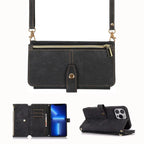 Crossbody Wallet iPhone Case with Zipper Pocket