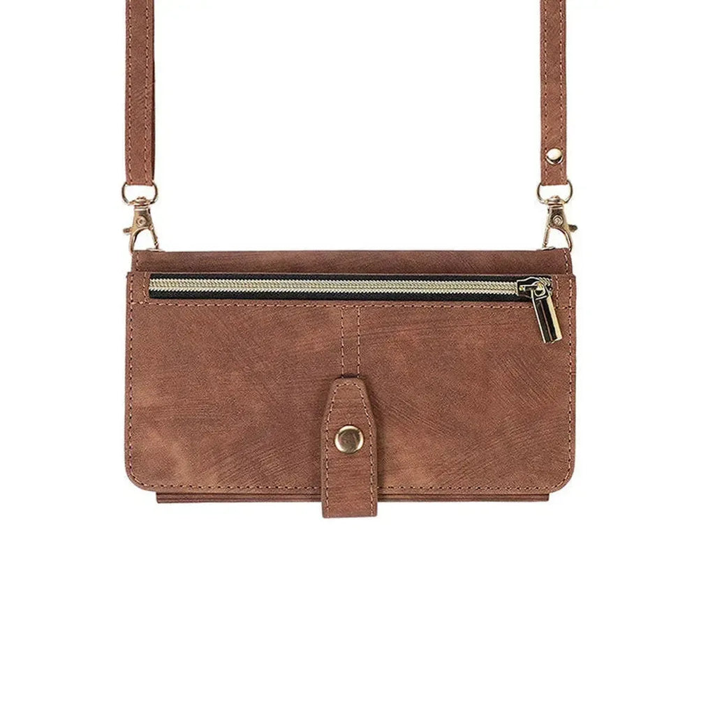 Crossbody Wallet iPhone Case with Zipper Pocket