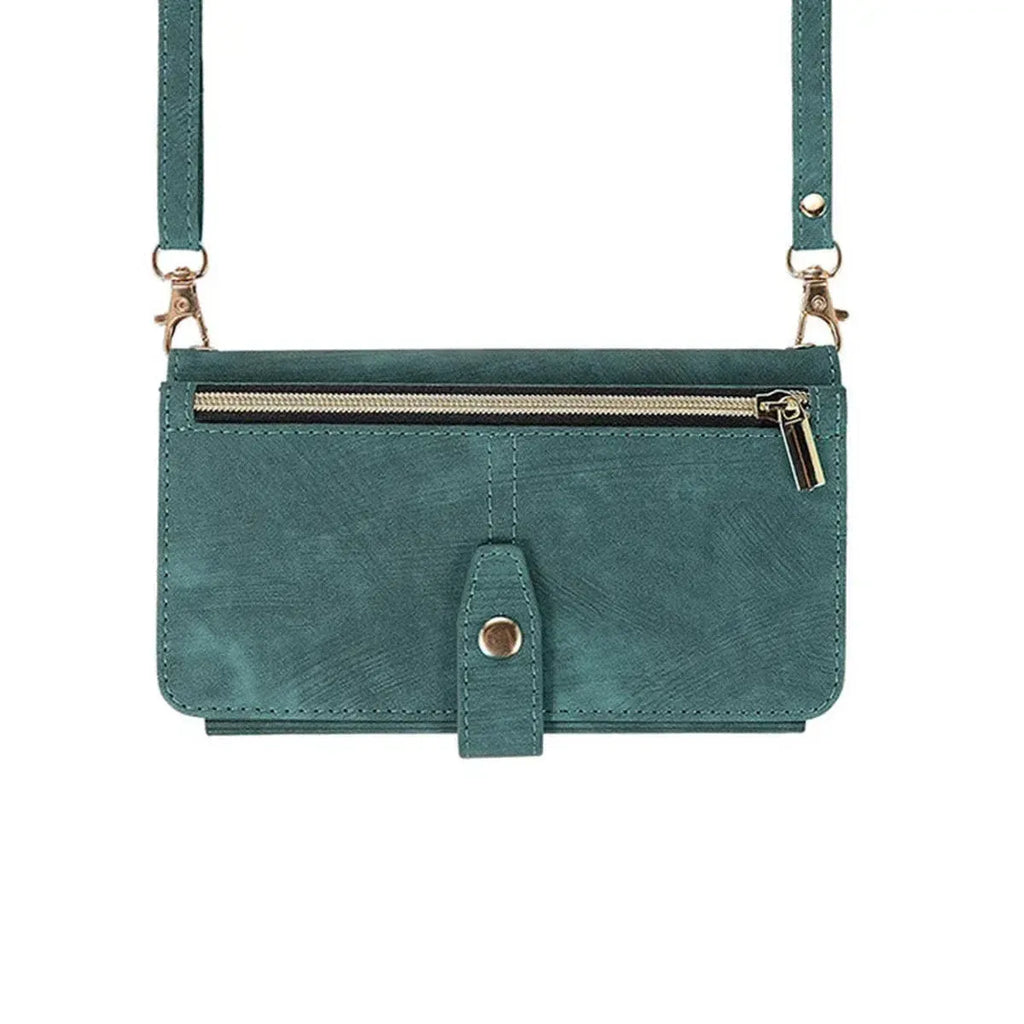 Crossbody Wallet iPhone Case with Zipper Pocket