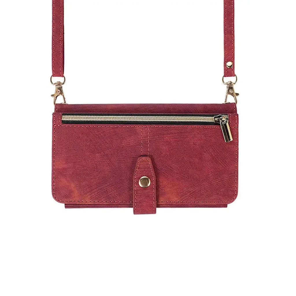 Crossbody Wallet iPhone Case with Zipper Pocket
