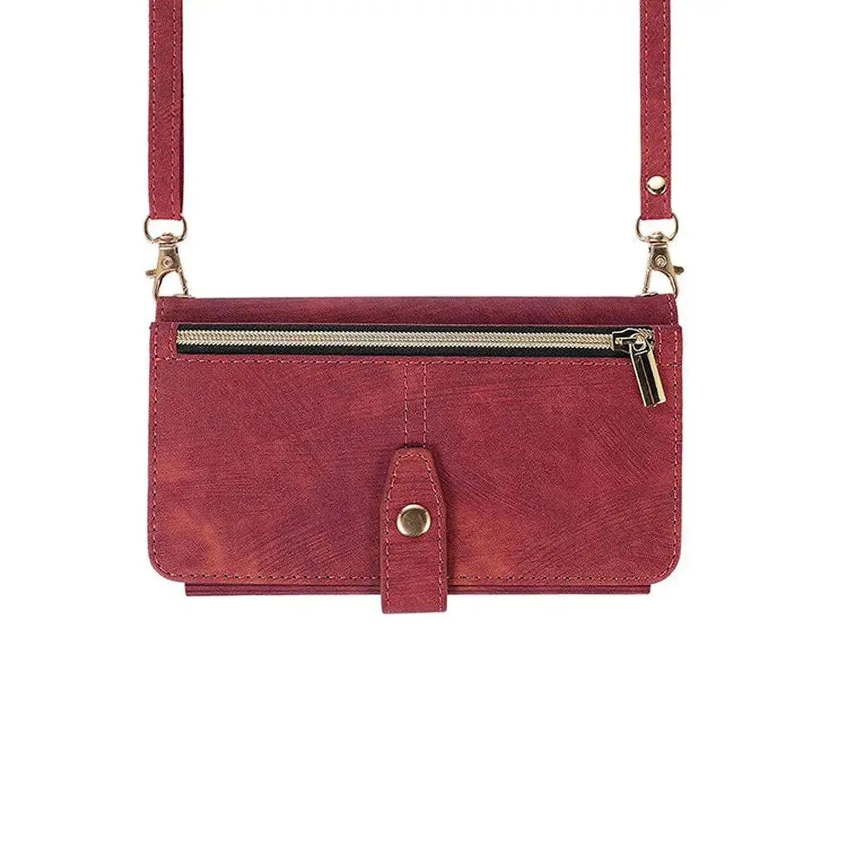 Crossbody Wallet iPhone Case with Zipper Pocket