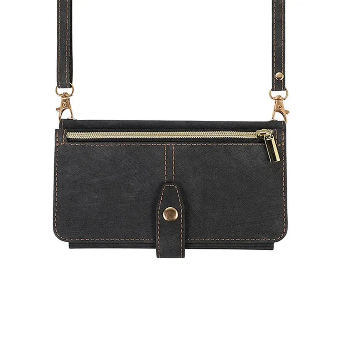 Crossbody Wallet iPhone Case with Zipper Pocket