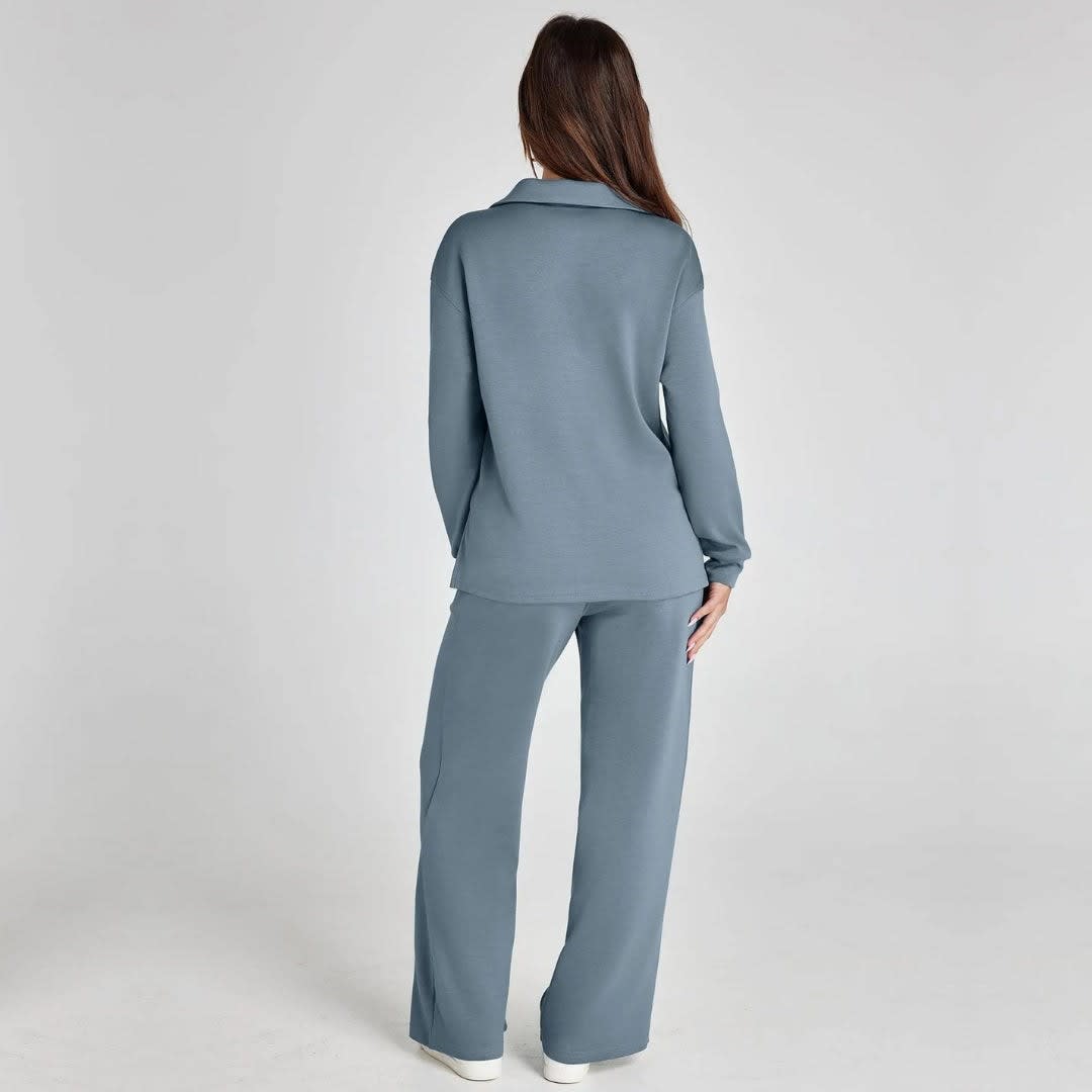 Petra Wide Leg Knit Lounge Set_2