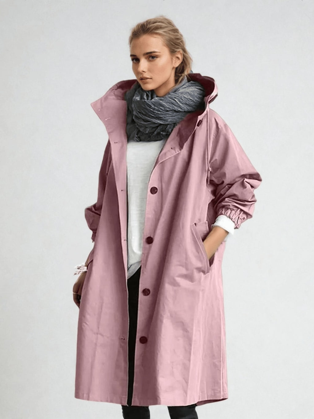 Sofie Water Resistant Hooded Trench Coat_6