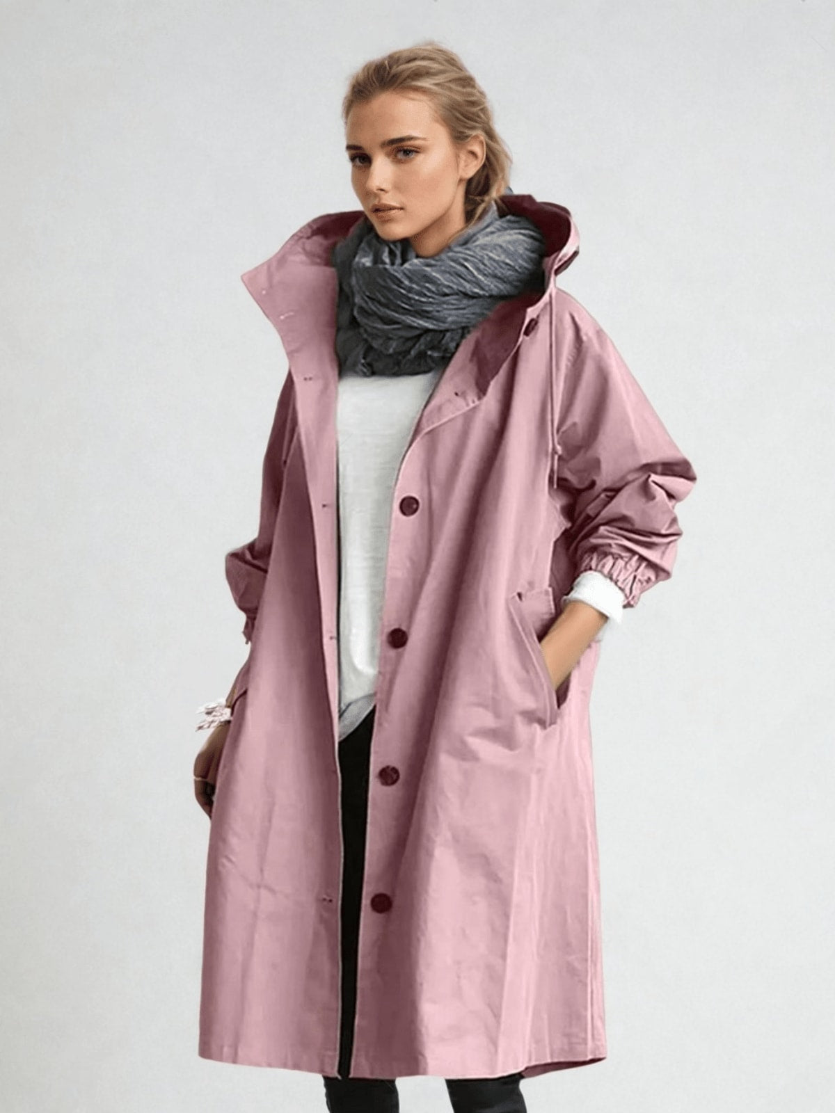 Sofie Water Resistant Hooded Trench Coat_6