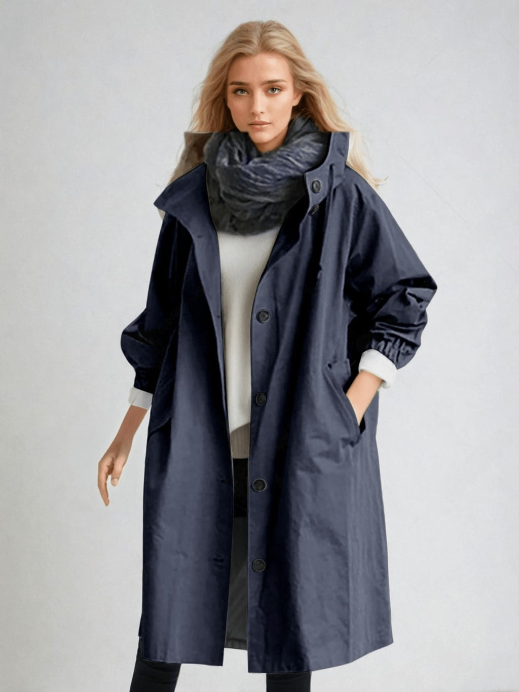 Sofie Water Resistant Hooded Trench Coat_7