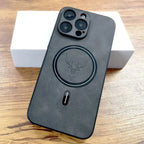 Deer Head Leather MagSafe iPhone Case