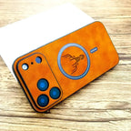 Deer Head Leather MagSafe iPhone Case