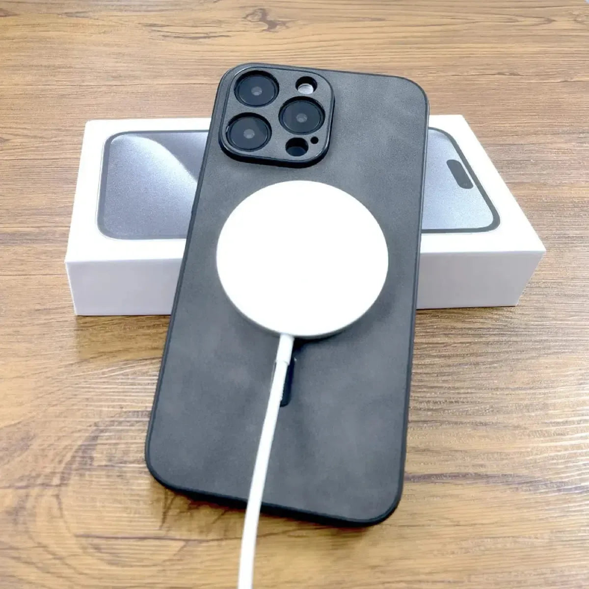Deer Head Leather MagSafe iPhone Case