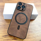 Deer Head Leather MagSafe iPhone Case