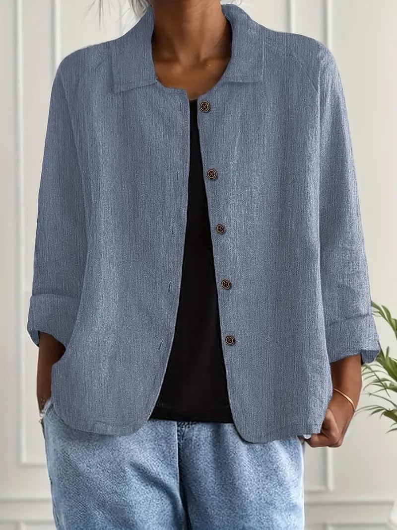 Mei Lightweight Button Front Shirt Jacket_4