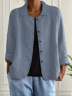 Mei Lightweight Button Front Shirt Jacket_4
