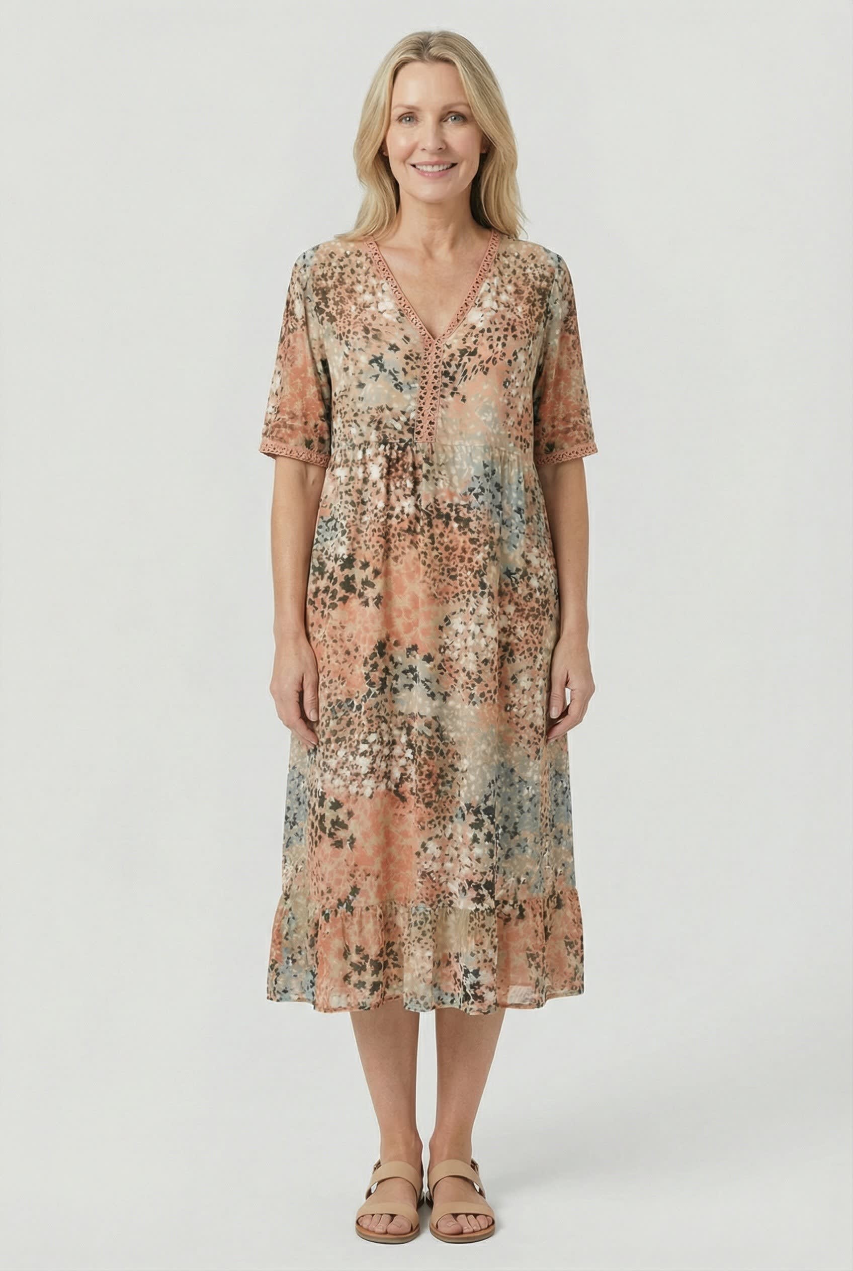 Ottilie Floral Tiered Midi Dress_1