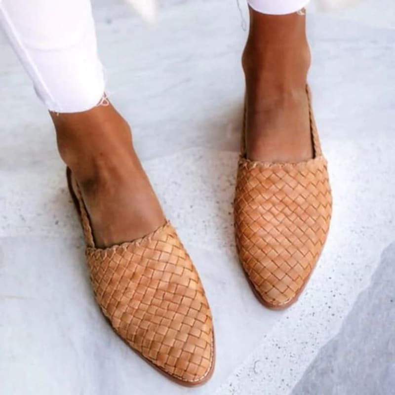 Agathe Woven Pointed Toe Mules_1