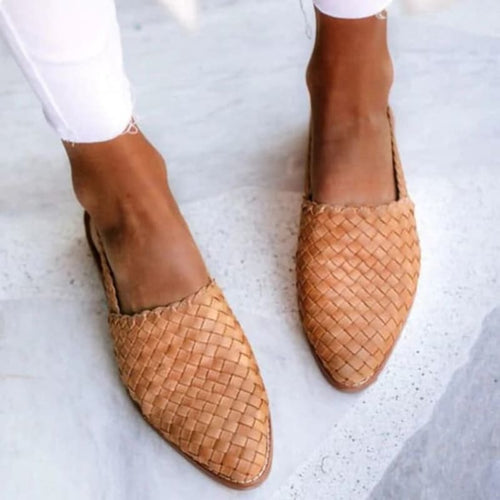 Agathe Woven Pointed Toe Mules_1