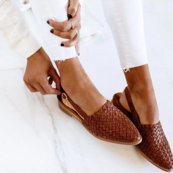 Agathe Woven Pointed Toe Mules_2