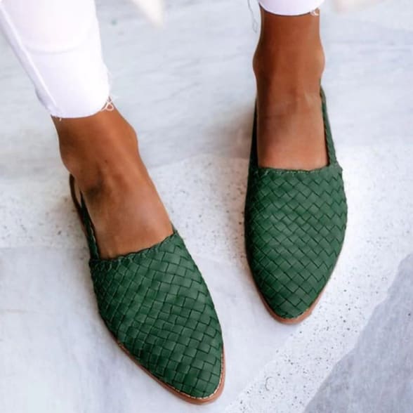 Agathe Woven Pointed Toe Mules_5
