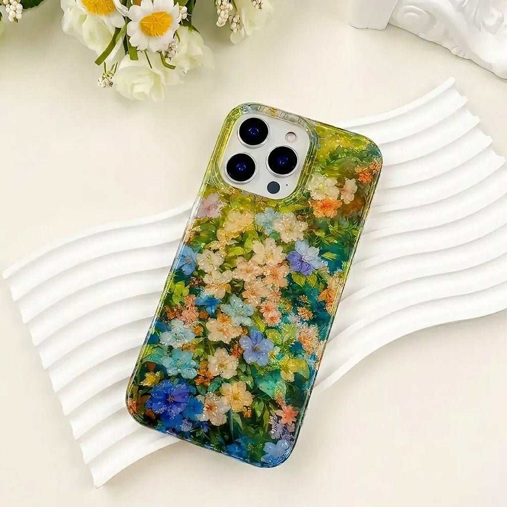 Oil Painting Flower Garden iPhone Case