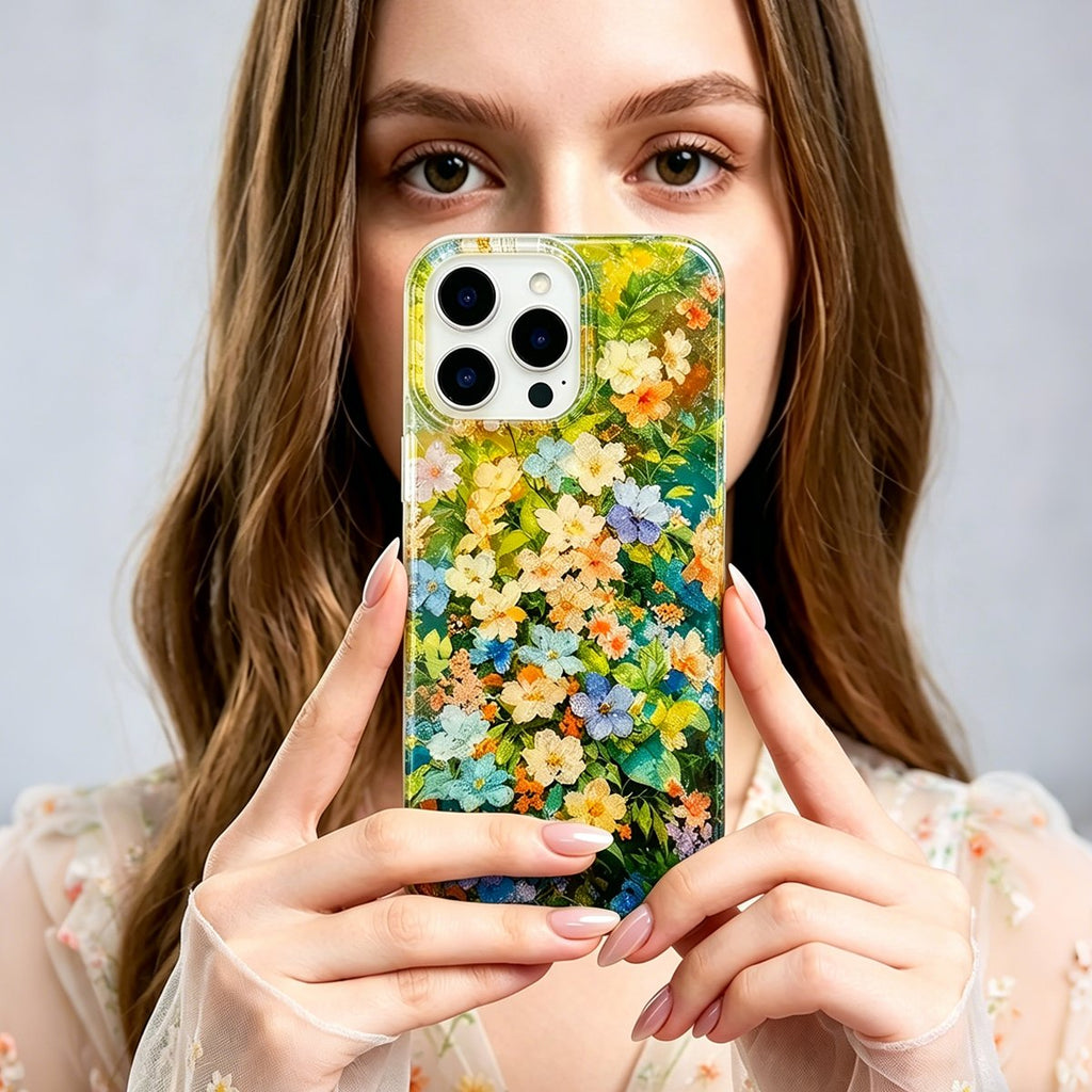 Oil Painting Flower Garden iPhone Case