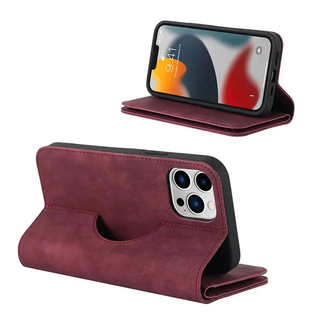 MagSafe Leather Wallet iPhone Case with Card Slots