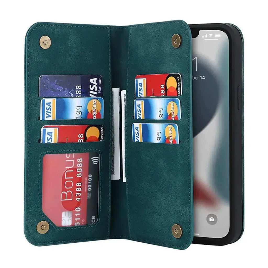 MagSafe Leather Wallet iPhone Case with Card Slots
