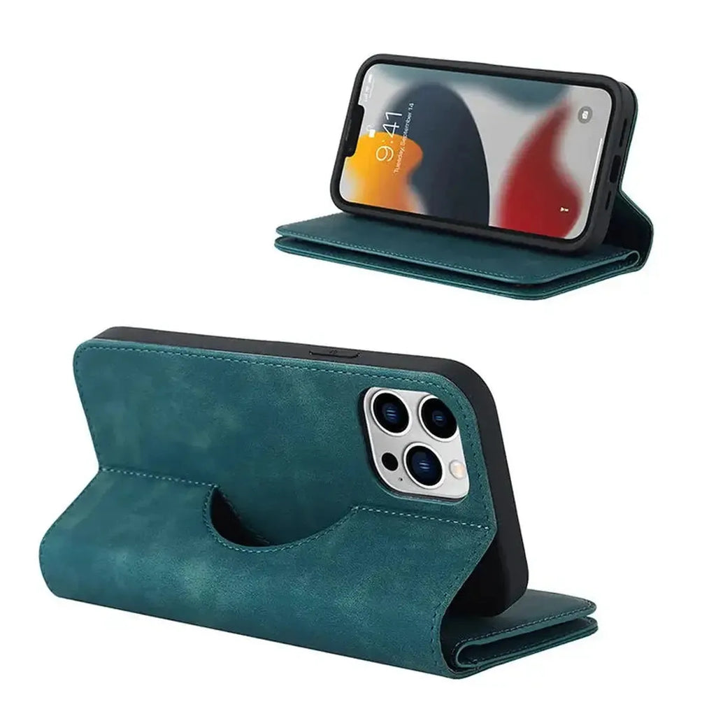 MagSafe Leather Wallet iPhone Case with Card Slots