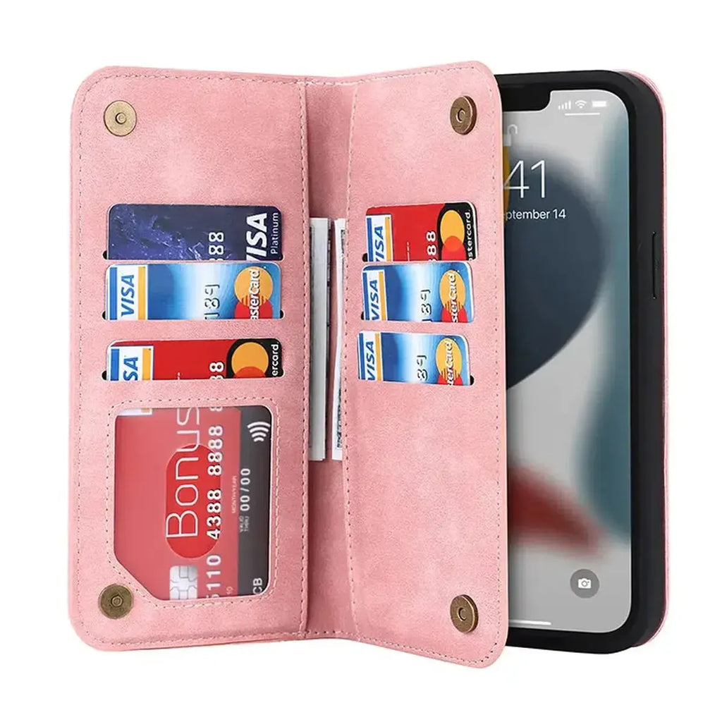 MagSafe Leather Wallet iPhone Case with Card Slots