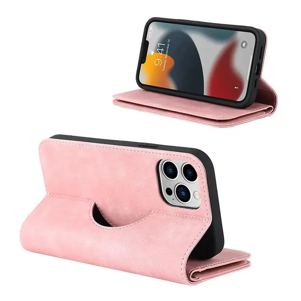 MagSafe Leather Wallet iPhone Case with Card Slots