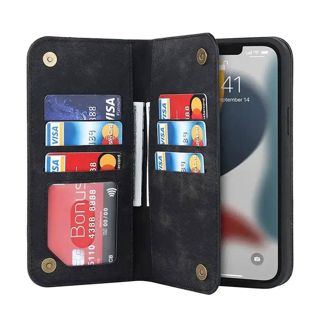 MagSafe Leather Wallet iPhone Case with Card Slots