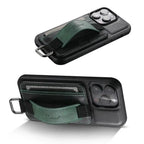 Leather Card Holder iPhone Case with Finger Strap