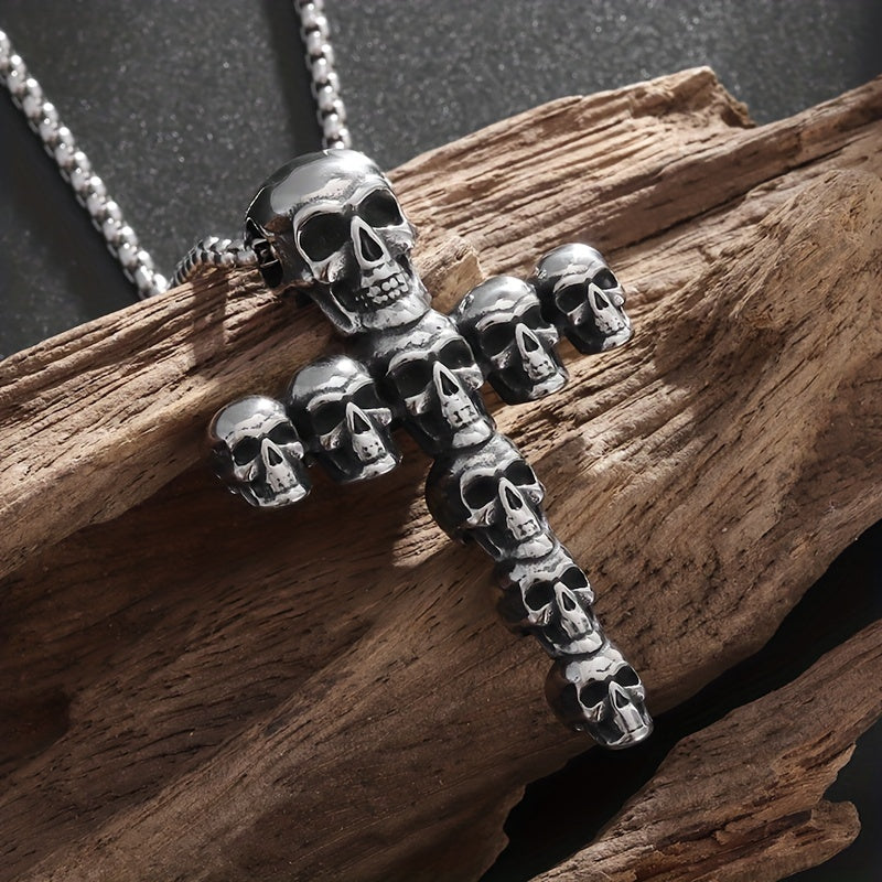 Rebel Cross Skull Necklace