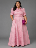 Miya | Plus Size Dress with Short Puff Sleeves