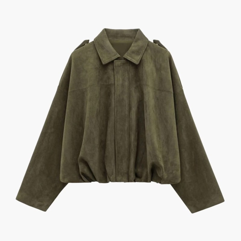 Maelle Faux Suede Bomber Jacket_1