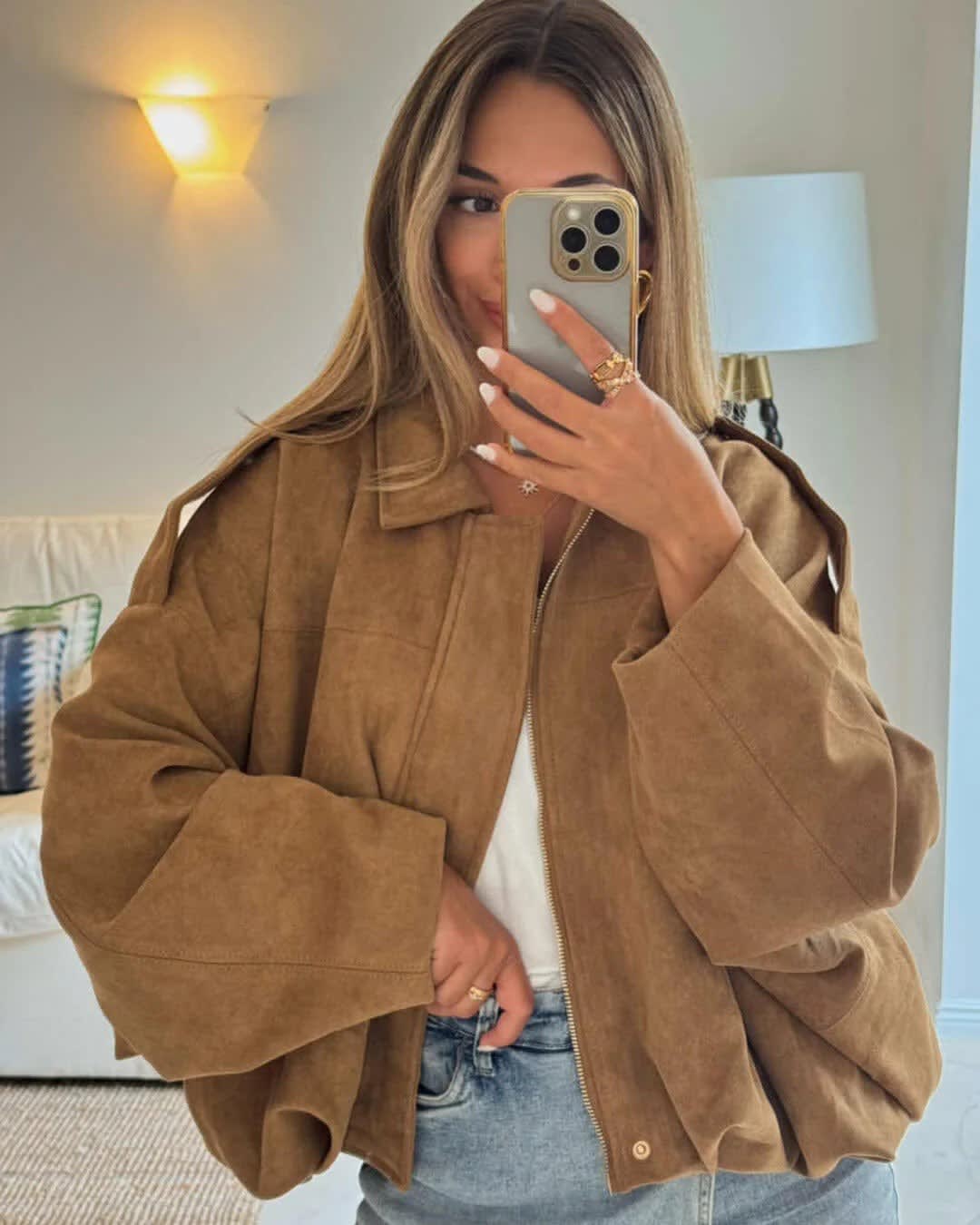 Maelle Faux Suede Bomber Jacket_13