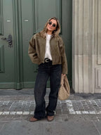 Maelle Faux Suede Bomber Jacket_4