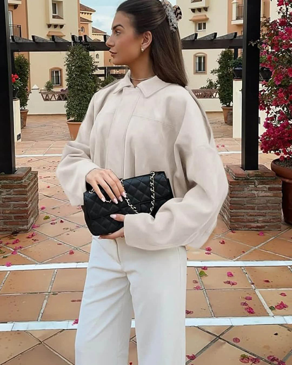 Maelle Faux Suede Bomber Jacket_9