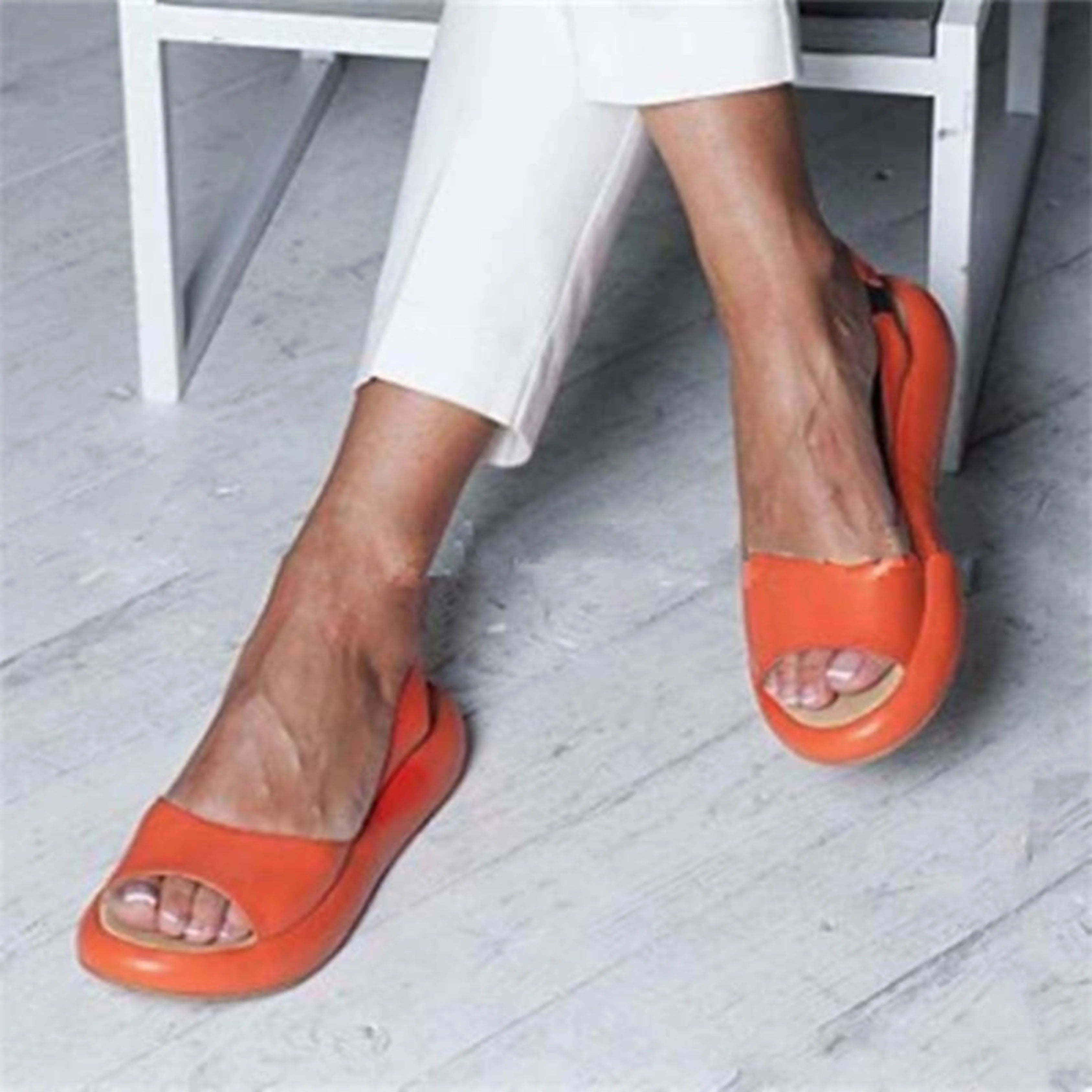 Amelie Open Toe Flat Sandals_4