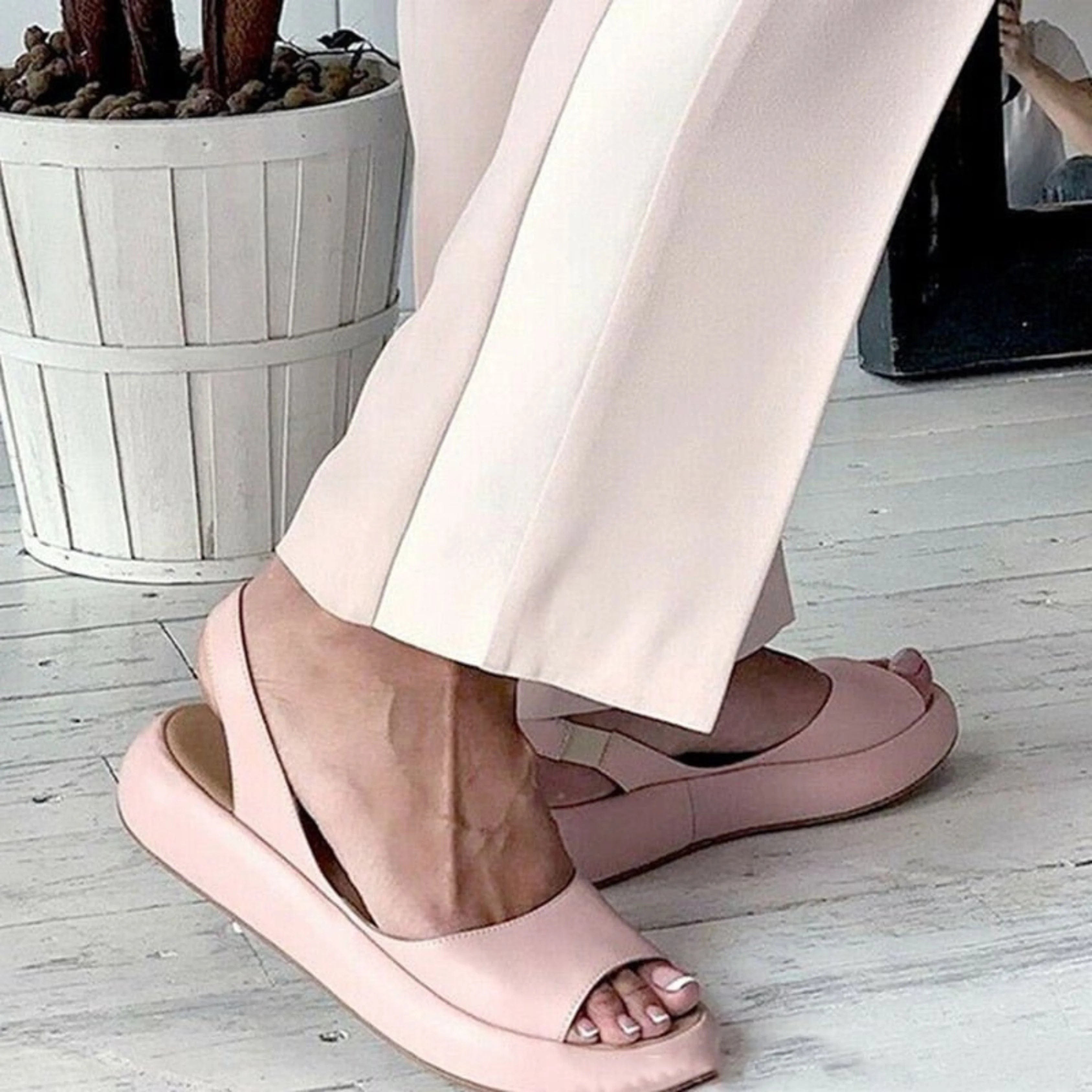 Amelie Open Toe Flat Sandals_7