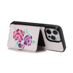 Rose Flower Wallet iPhone Case with Crossbody Strap