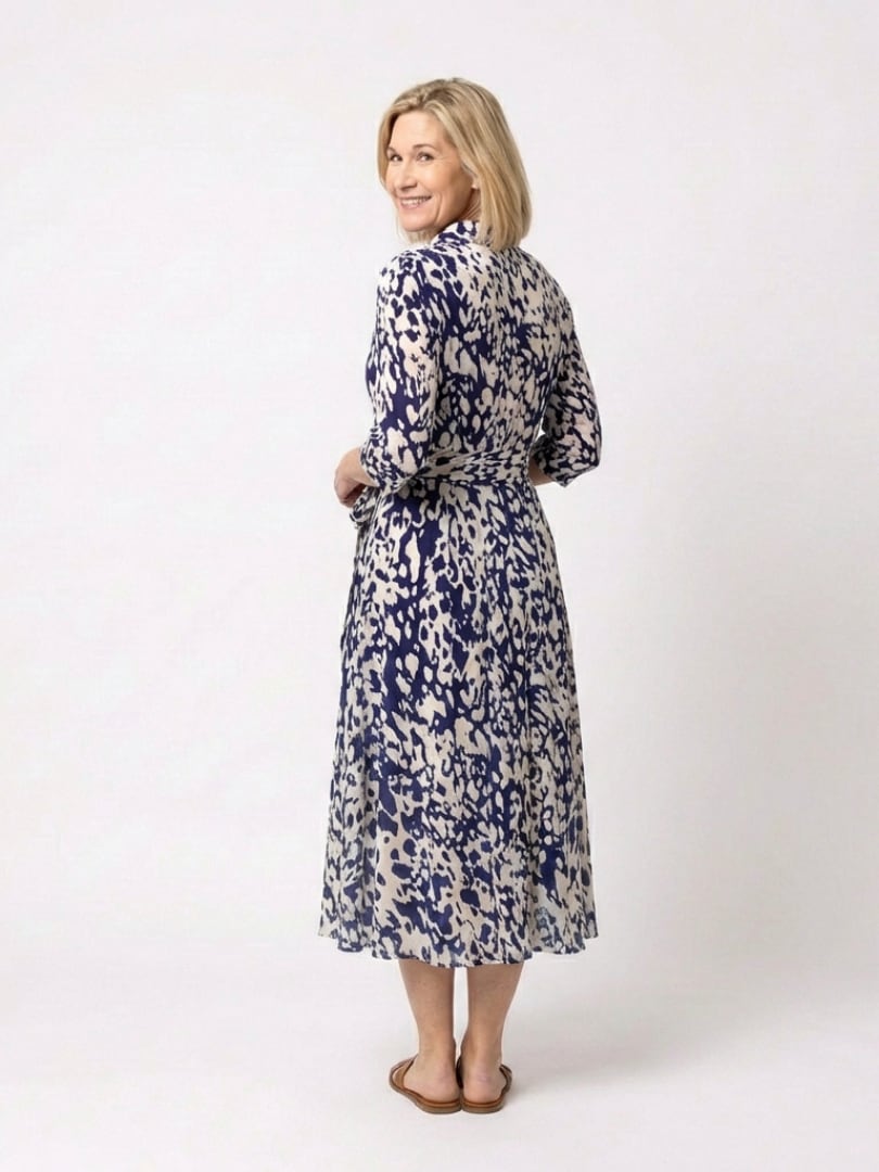 Giulia Belted Collared Midi Dress_2