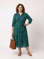 Giulia Belted Collared Midi Dress_5