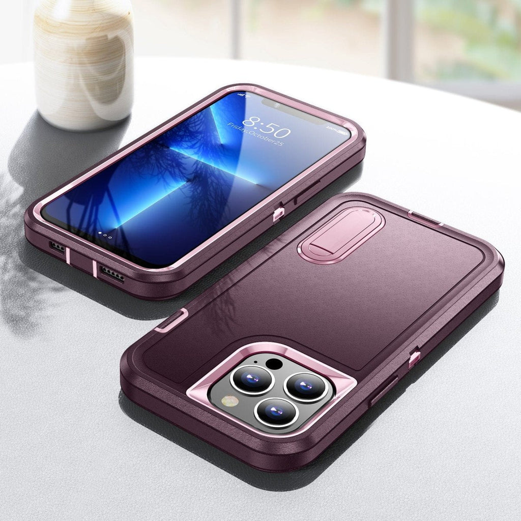 Heavy Duty iPhone Case with Built In Kickstand