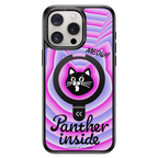 Cute Cat Face MagSafe iPhone Case with Ring Stand