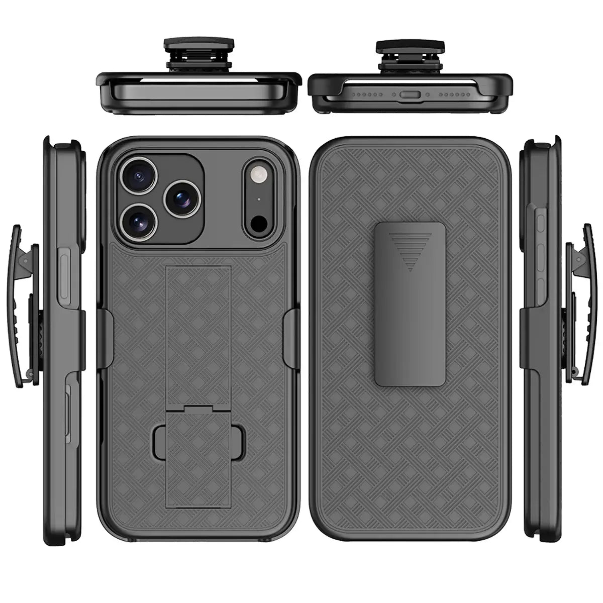 Rugged Hard Shell Case with Belt Holster Stand
