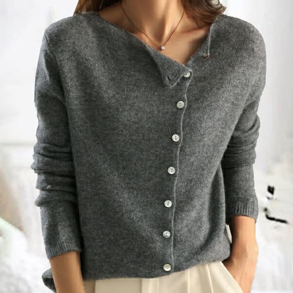 Charline Draped Collar Knit Cardigan_2