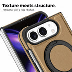 Leather iPhone Duo Case with Ring Kickstand
