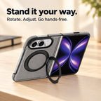 Leather iPhone Duo Case with Ring Kickstand